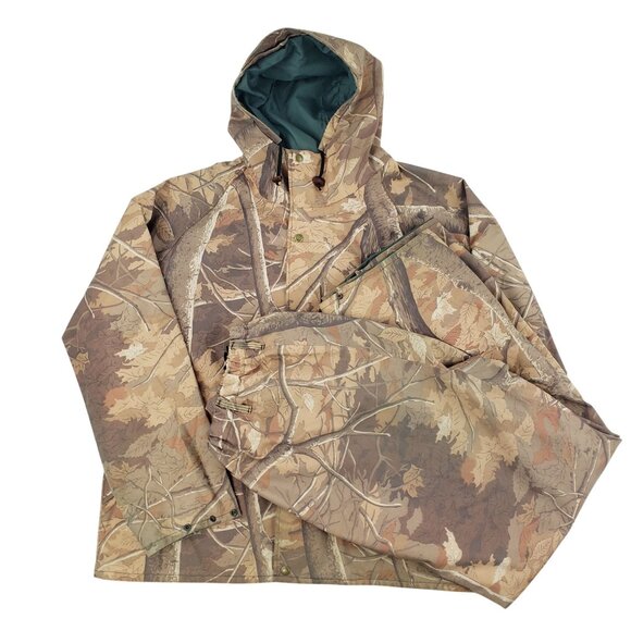 Cabela's GoreTex Full Zip Camo Hunting Rain Jacket Pants Men’s Size XL Tall EUC - Picture 1 of 16